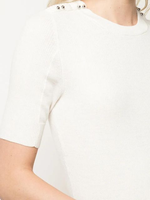3.1 Phillip Lim button-detail ribbed T-shirt - White