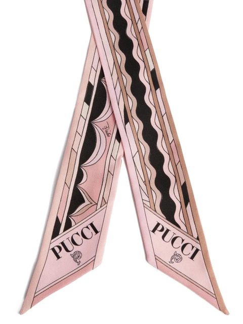 PUCCI mixed print twill scarf - Pink - zdjęcie produktu nr 2