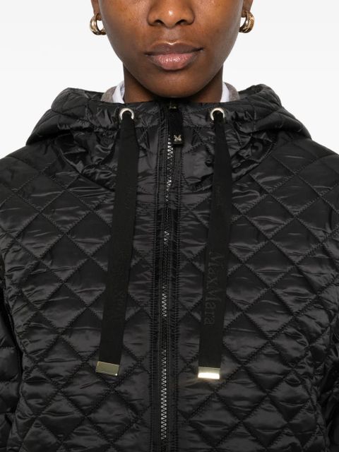 Max Mara quilted hooded jacket - Black