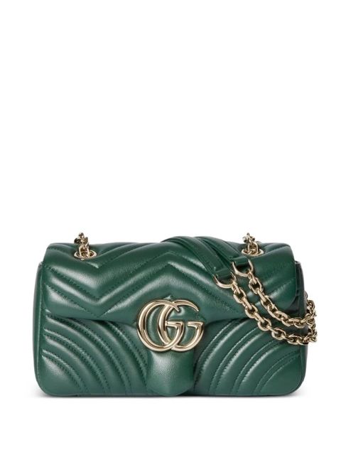 Gucci small GG Marmont chevron-quilted shoulder bag - Green - zdjęcie produktu nr 1