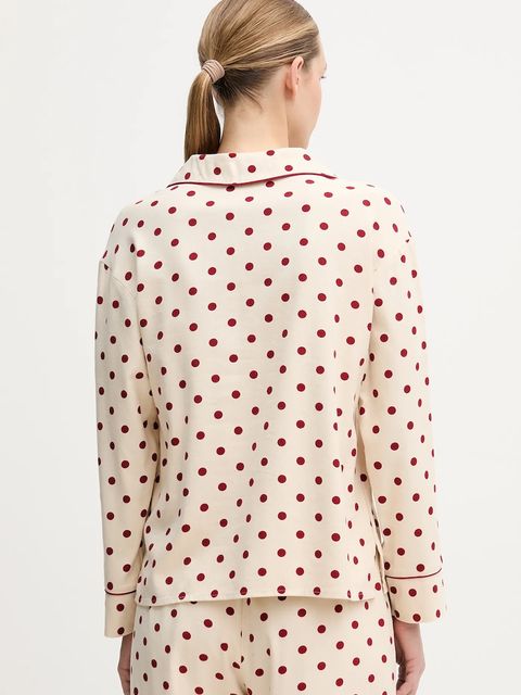 Abercrombie & Fitch koszula piżamowa damska kolor beżowy KI146-5136-606