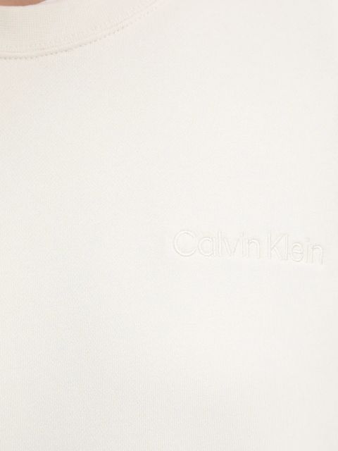 Calvin Klein bluza bawełniana damska kolor beżowy z aplikacją LV044C209G