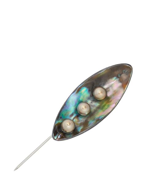 Tory Burch pearl pin leaf - Silver - zdjęcie produktu nr 1