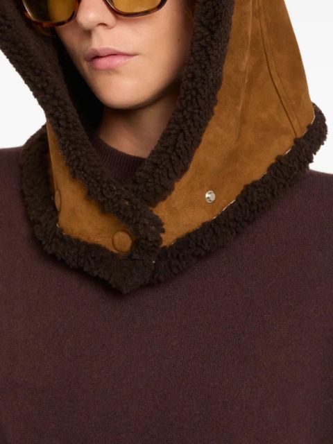 Yves Salomon shearling hood - Brown