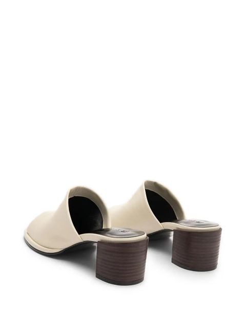 BY FAR Francisco square-toe mules - Neutrals