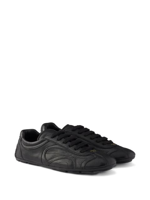 Prada lace-up round-toe sneakers - Black