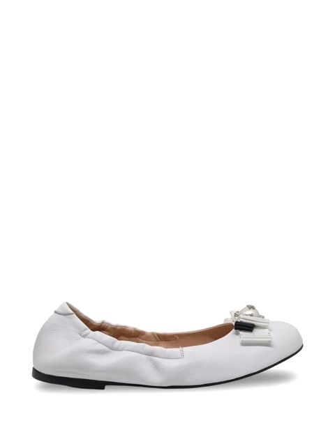 Casadei bow-detail ballet flats - White - zdjęcie produktu nr 1