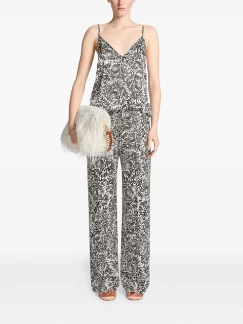 DRIES VAN NOTEN printed silk top - Neutrals