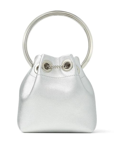 Jimmy Choo Bon Bon micro bucket bag - Silver