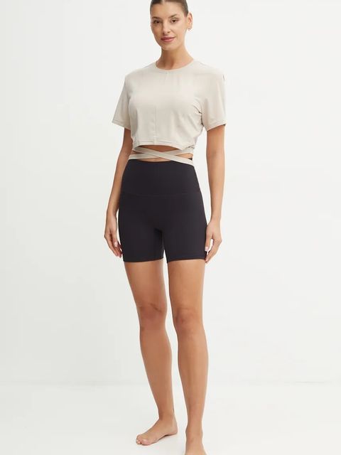 JOYINME szorty do jogi Movement kolor czarny gładkie high waist Szorty.Movement - zdjęcie produktu nr 2