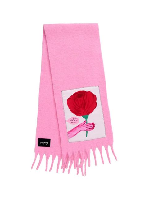 Marc Jacobs Oh Rose print fringed scarf - Pink - zdjęcie produktu nr 2