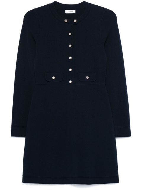 SANDRO A-line mini dress - Blue - zdjęcie produktu nr 1