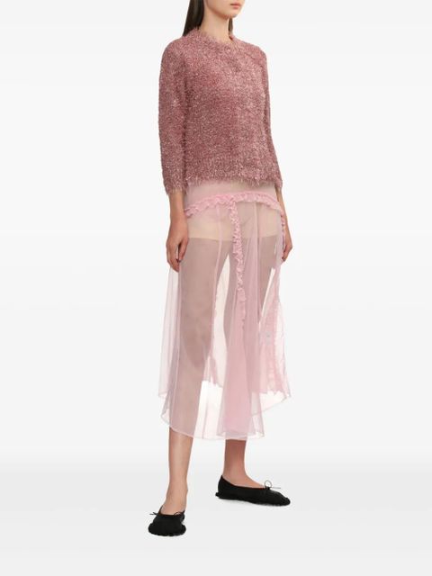 Simone Rocha tinsel-knit cardigan - Pink - zdjęcie produktu nr 2