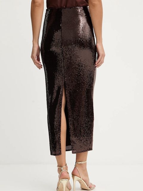 Patrizia Pepe spódnica kolor bordowy maxi prosta 8G0491 J326