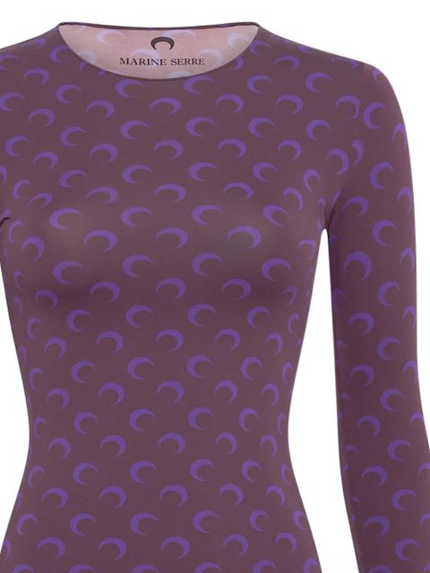 Marine Serre moon-printed long-sleeved T-shirt - Purple - zdjęcie produktu nr 2