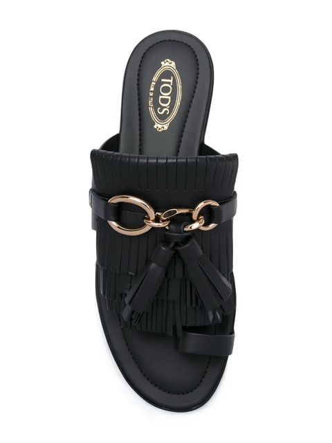 Tod's fringe sandals - Black