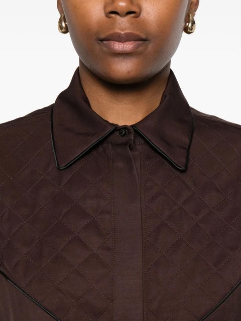 Golden Goose quilted-yoke shirt - Brown