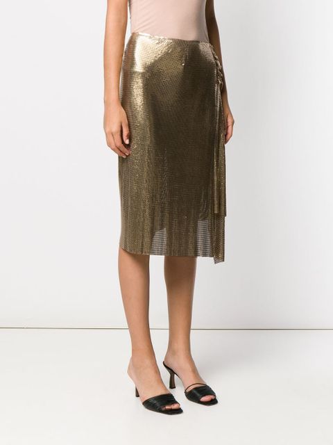 Rabanne metallic ruched skirt - Gold