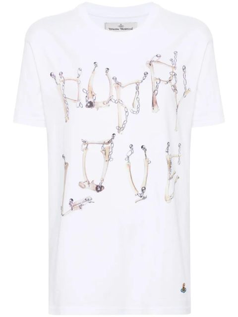 Vivienne Westwood Bones 'n chain cotton T-shirt - White - zdjęcie produktu nr 1