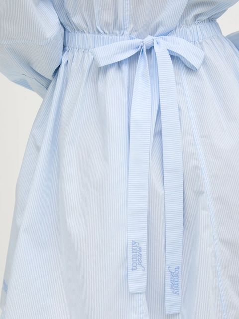 Tommy Jeans sukienka bawełniana kolor niebieski mini rozkloszowana DW0DW21744