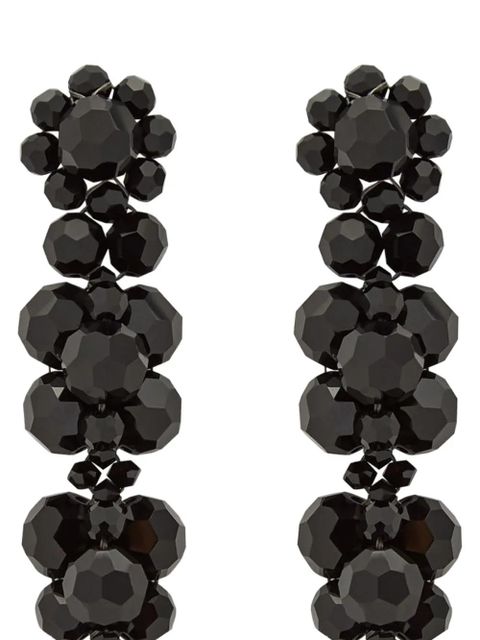Simone Rocha beaded flower earrings - Black - zdjęcie produktu nr 2