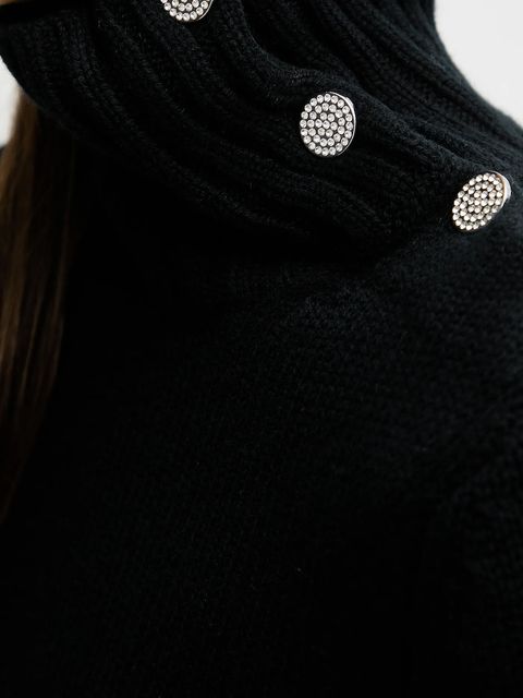 ZADIG&VOLTAIRE sweter kaszmirowy damski kolor czarny z golfem KWSW02923