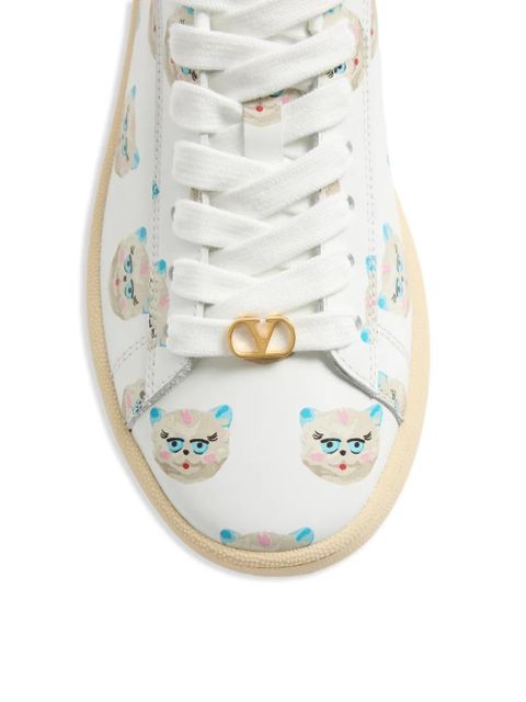 Valentino Garavani Royco Chat de la Maison-print sneakers - White