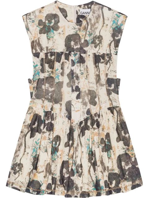 GANNI floral-print dress - Neutrals - zdjęcie produktu nr 1