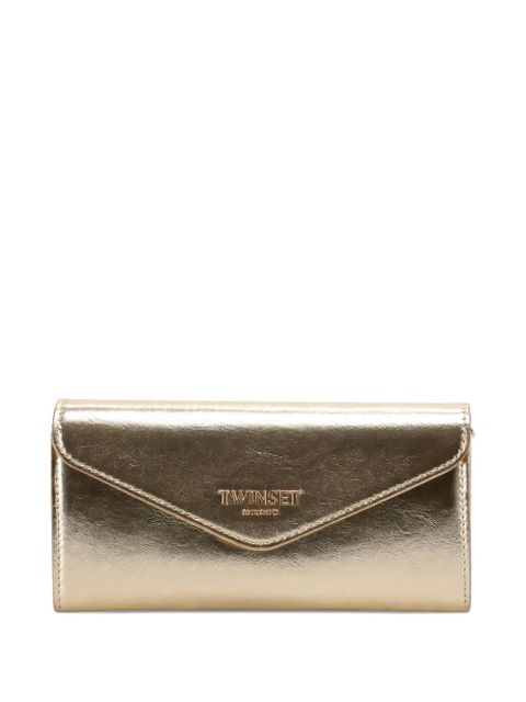 TWINSET logo-detail flap wallet - Gold - zdjęcie produktu nr 1