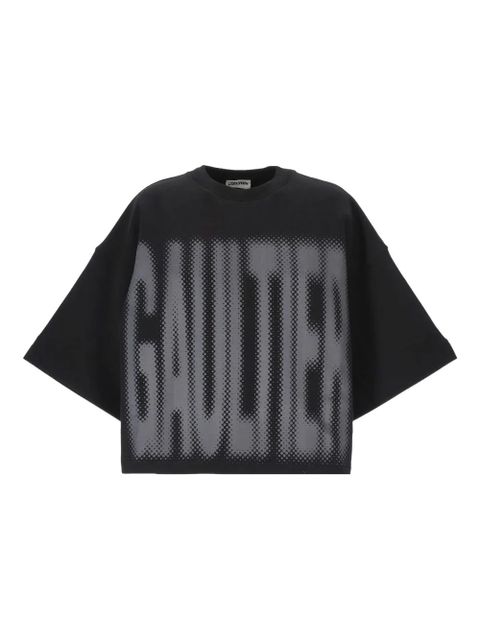 Jean Paul Gaultier halftone-logo print T-shirt - Black - zdjęcie produktu nr 1