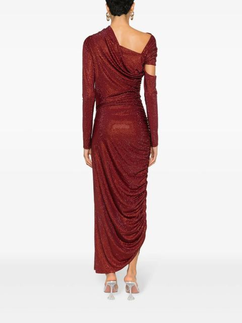 Cult Gaia Kumasi rhinestone-embellished asymmetric gown - Red