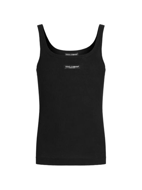 Dolce & Gabbana ribbed tank top - Black - zdjęcie produktu nr 1