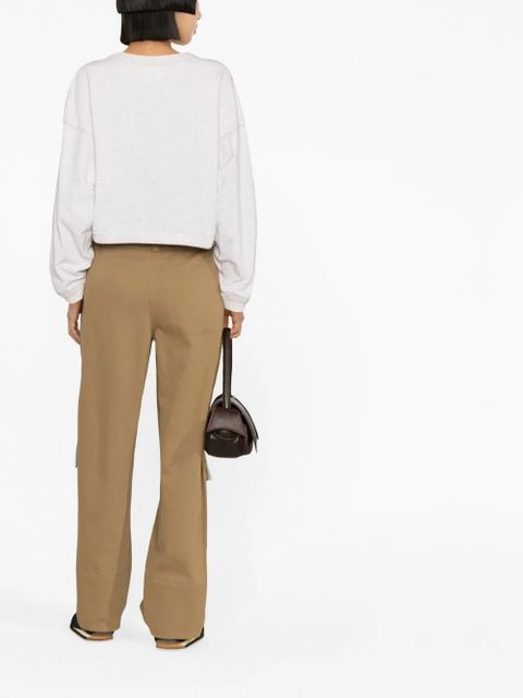 MARANT ÉTOILE Margo cropped drawstring sweatshirt - Neutrals