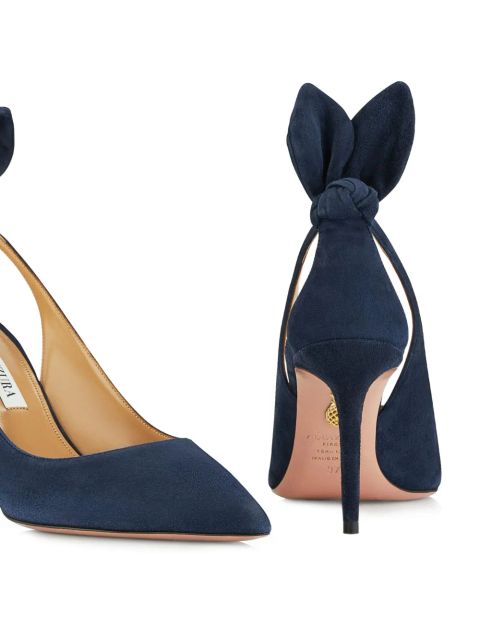 Aquazzura 85mm bow-tie pumps - Blue