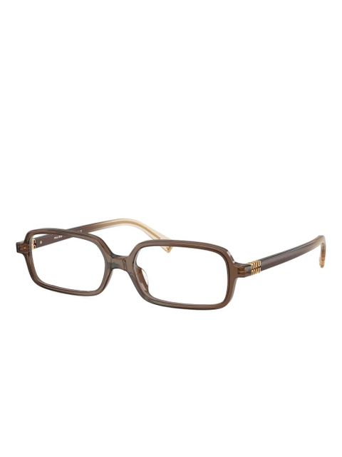 Miu Miu Eyewear rectangle-frame glasses - Brown