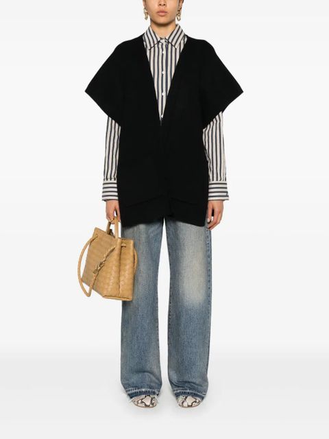 TWINSET logo-embroidered poncho - Black - zdjęcie produktu nr 2