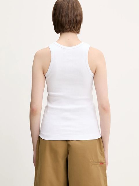 Fiorucci top bawełniany Angel Patch Ribbed Tank kolor biały W02SPTTA324CJ01WH01 - zdjęcie produktu nr 2