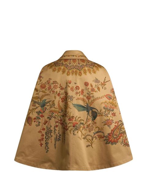 ETRO belted print cape jacket - Brown - zdjęcie produktu nr 2