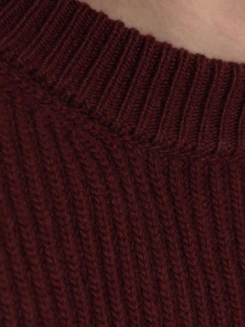 Jil Sander ribbed wool sweater - Red