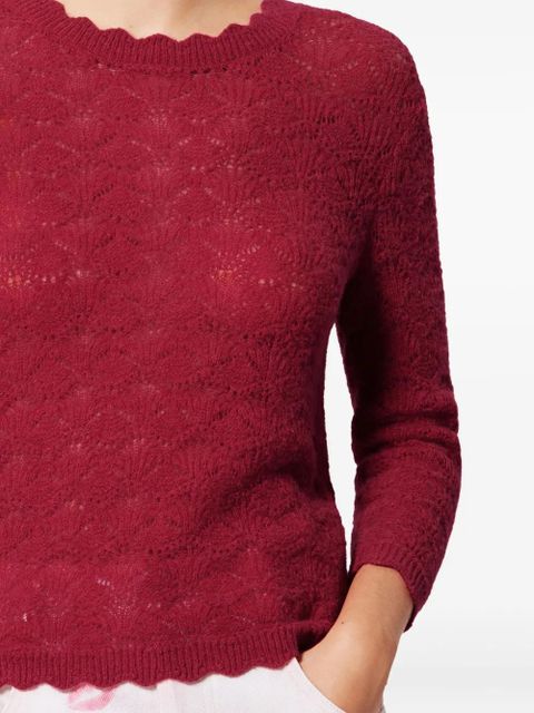 MARANT ÉTOILE Leonette scalloped pullover - Pink