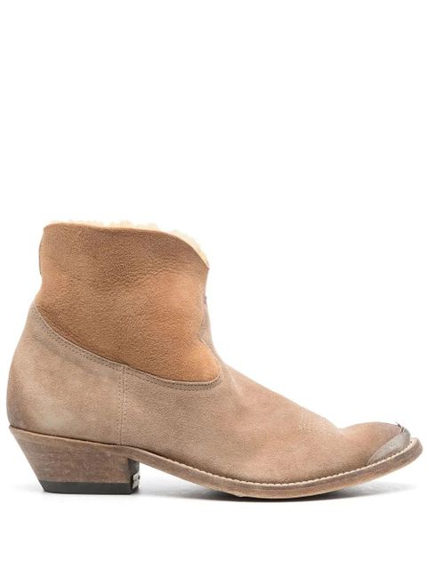 Golden Goose shearling-lined Western ankle boots - Neutrals - zdjęcie produktu nr 1