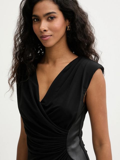 Karl Lagerfeld sukienka kolor czarny mini rozkloszowana B1W13030