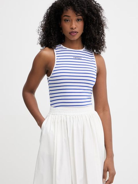 Twinset top damski bawełniany z elastanem - zdjęcie produktu nr 2