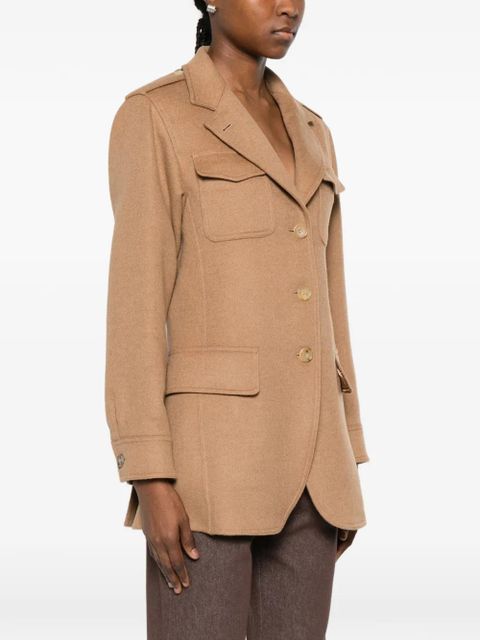 Max Mara flap-pocket button-fastening jacket - Neutrals