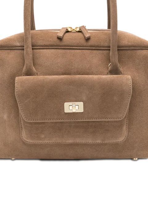 SANDRO suede tote bag - Brown