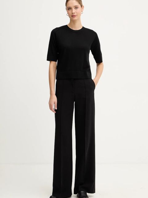 United Colors of Benetton sweter wełniany damskie kolor czarny lekki 11AHD10E6