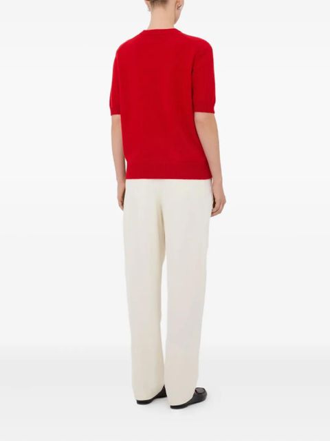 LouLou de Saison Jodi short-sleeve buttoned cardigan - Red