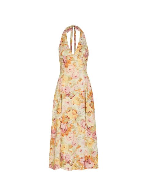 Faithfull the Brand Murano halter-neck midi dress - Yellow - zdjęcie produktu nr 1