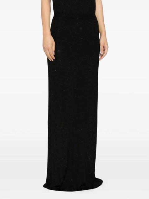 TOM FORD sequin-embellished ribbed skirt - Black
