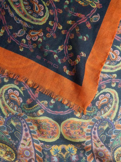 ETRO floral paisley-pattern scarf - Blue - zdjęcie produktu nr 2